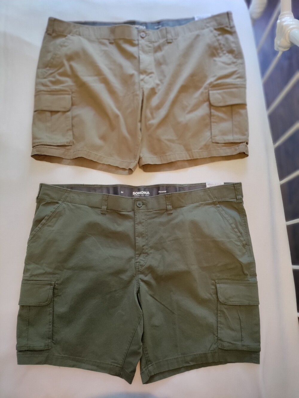 Bundle Of 2 Pairs Sonoma  Flexwear Cargo Shorts - Casual Utility Style Size 54